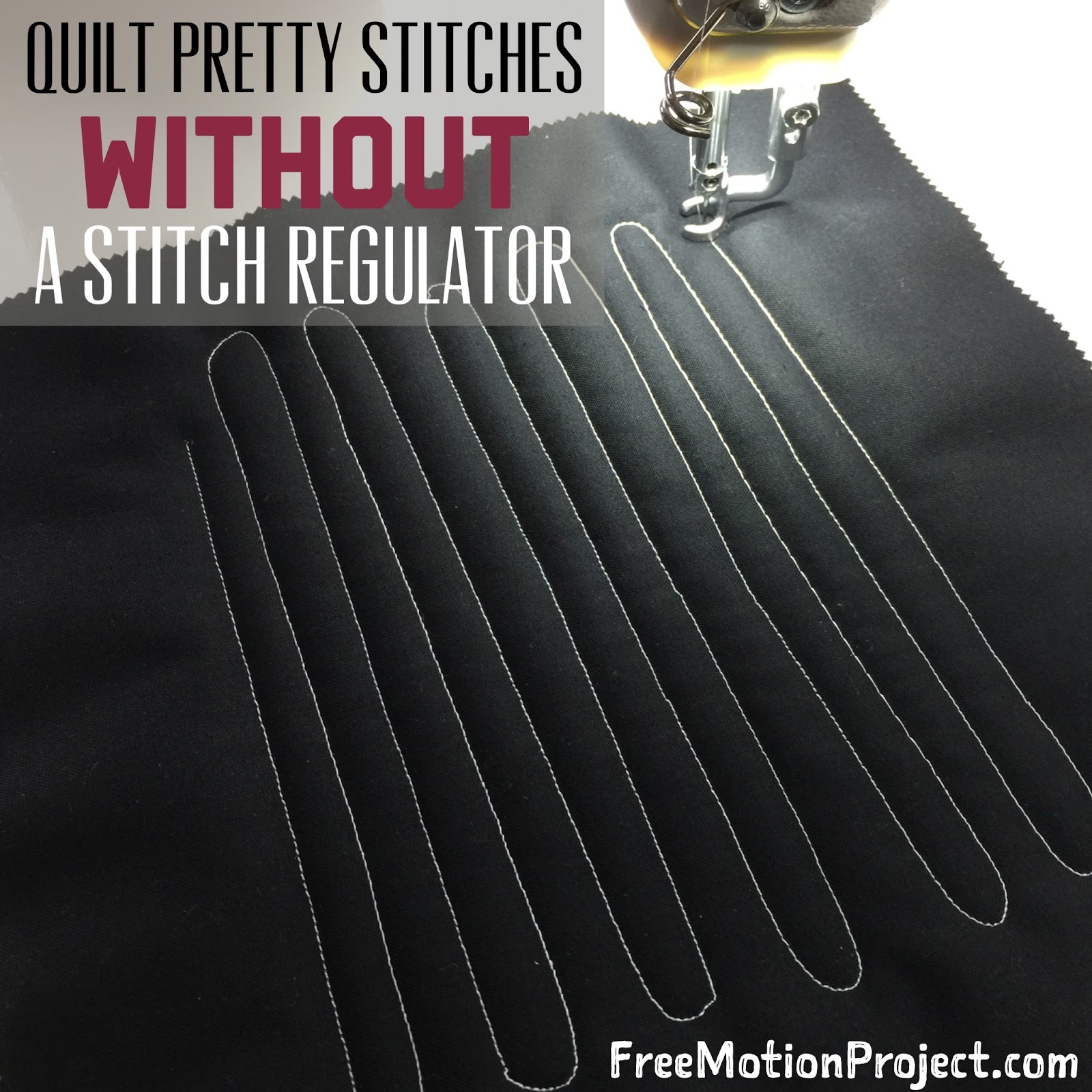 Control Your Speed Without a Stitch Regulator Sit Down Quilting